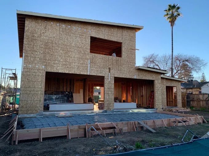 Two-story home under construction